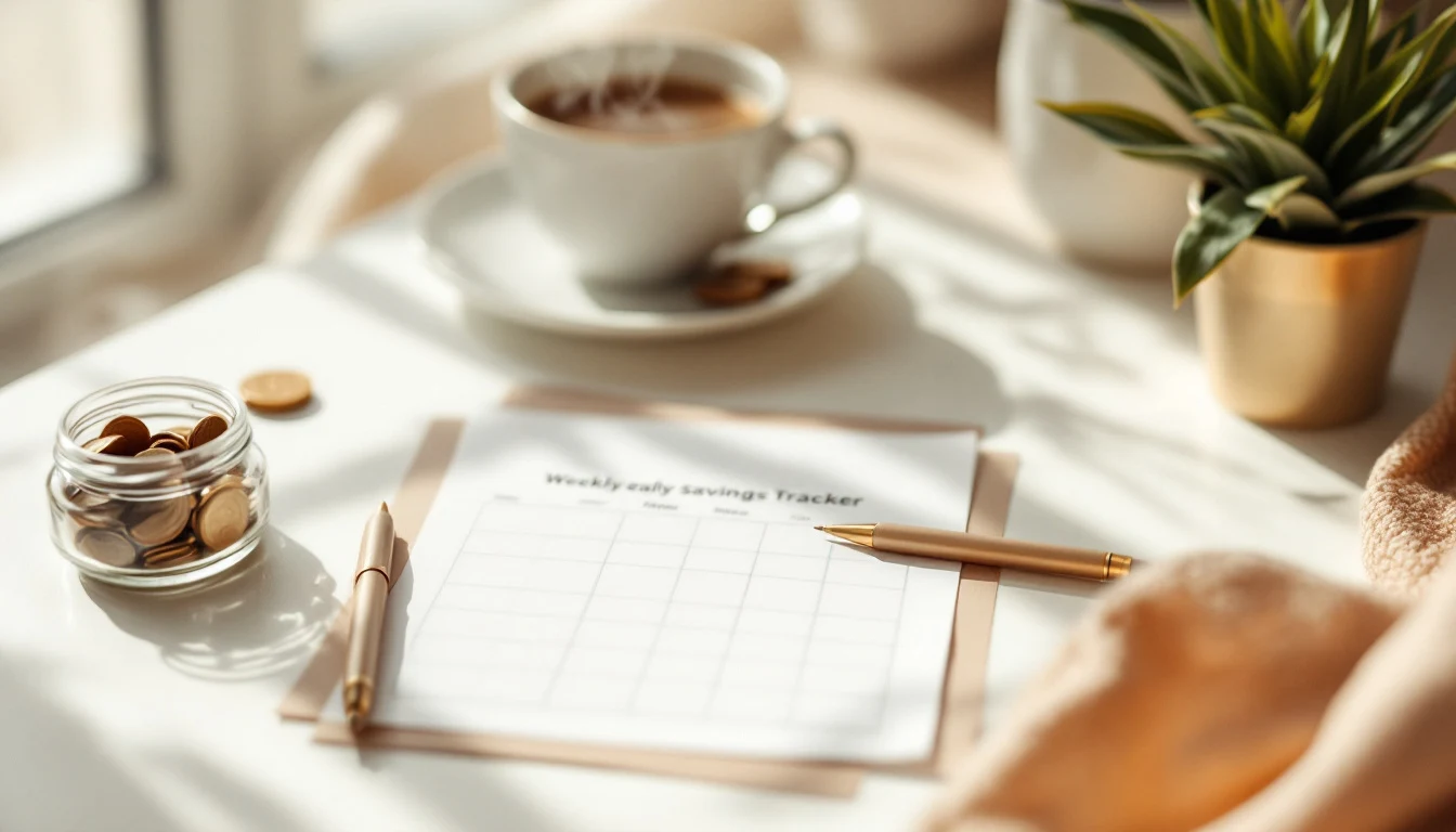 52-week money challenge: a cozy savings tracker and labeled jar on a kitchen table — The Cozy Budget